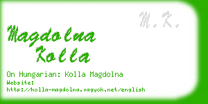 magdolna kolla business card